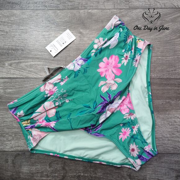 Cupshe Floral Tummy Control Bikini Bottom Size XL - Picture 1 of 5